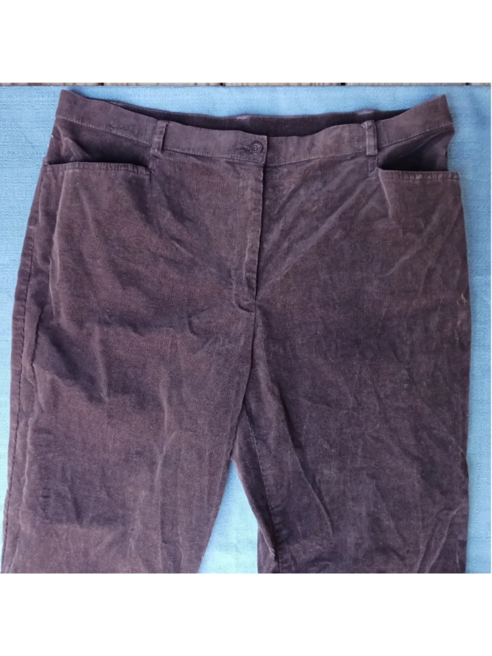 Orvis Pants Womens 14 Brown Corduroy Chino Casual Stretch Flex Flat Front